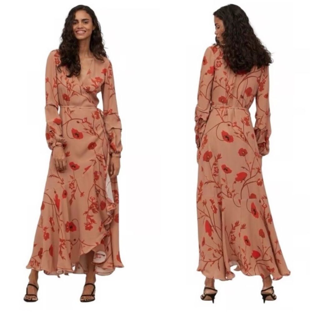 JOHANNA ORTIZ X H&M FLORAL MAXI WRAP DRESS